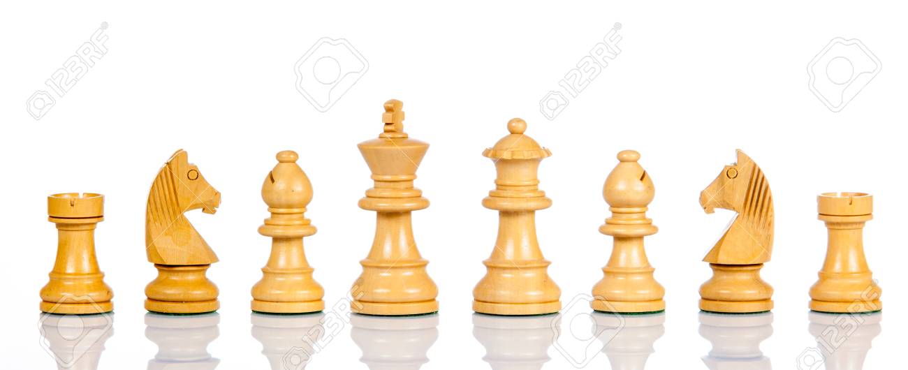 wooden chess set of