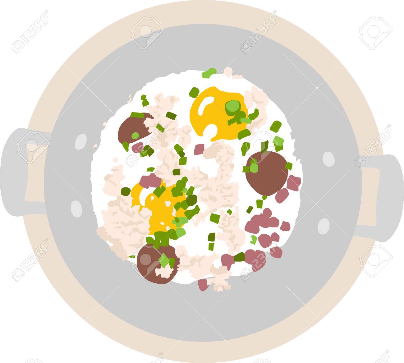 ベトナム語卵のひき肉 さいの目に切ったハム 中国ソーセージとパンのイラスト素材 ベクタ Image ベトナム語卵のひき肉 さいの目に切ったハム 中国ソーセージとパンのイラスト素材 ベクタ Image