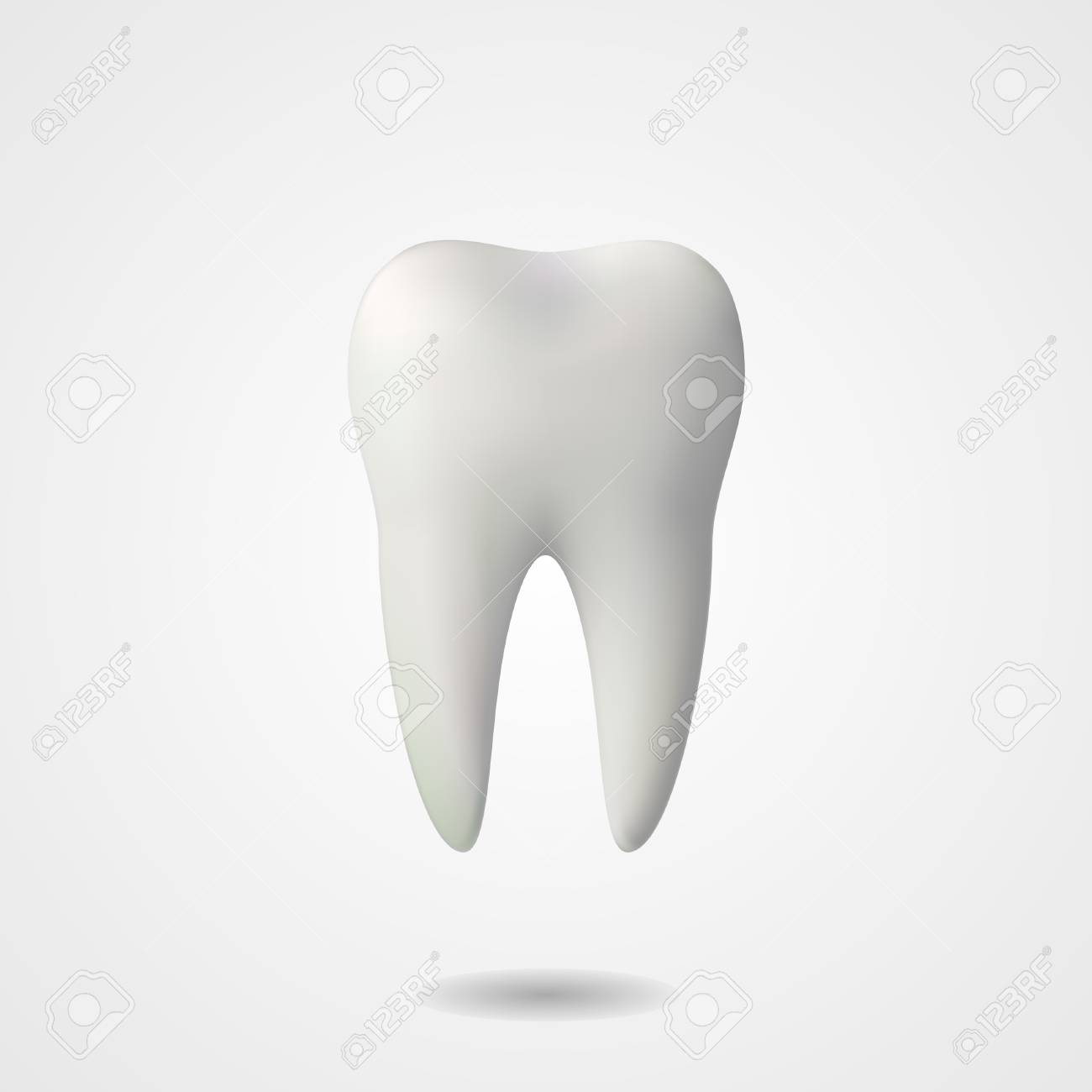 illustration of vector realistic healthy perfect 3d tooth healthy