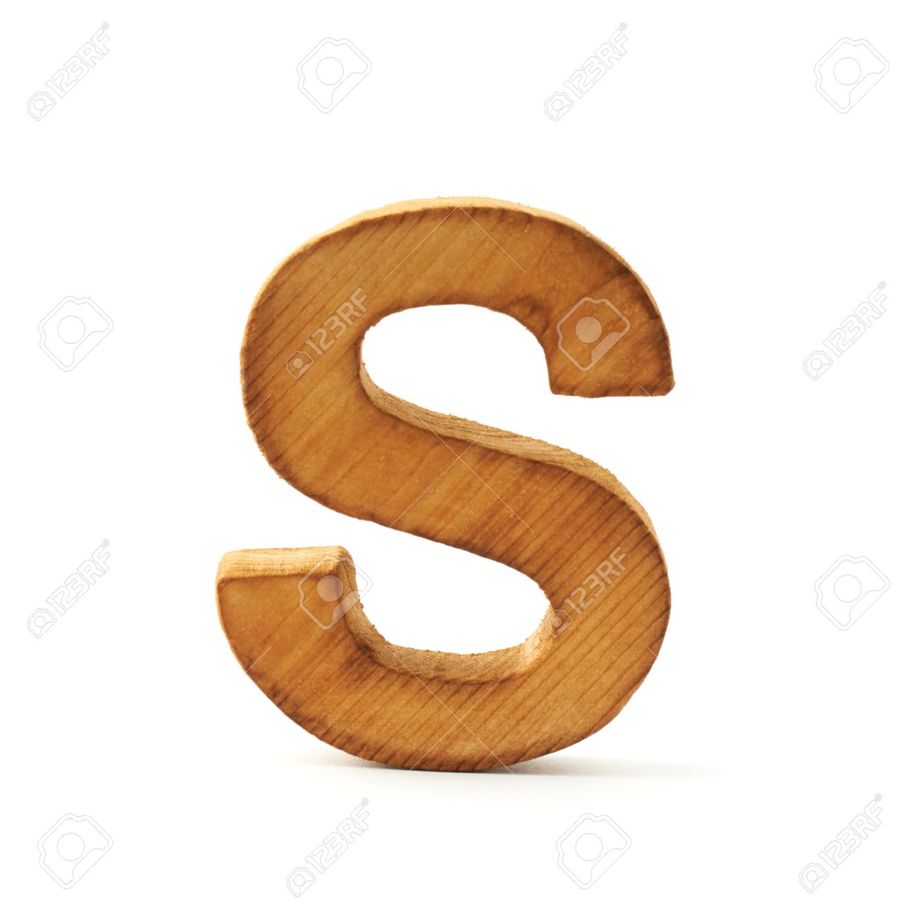 single capital block wooden letter s isolated over the white stock s block letter