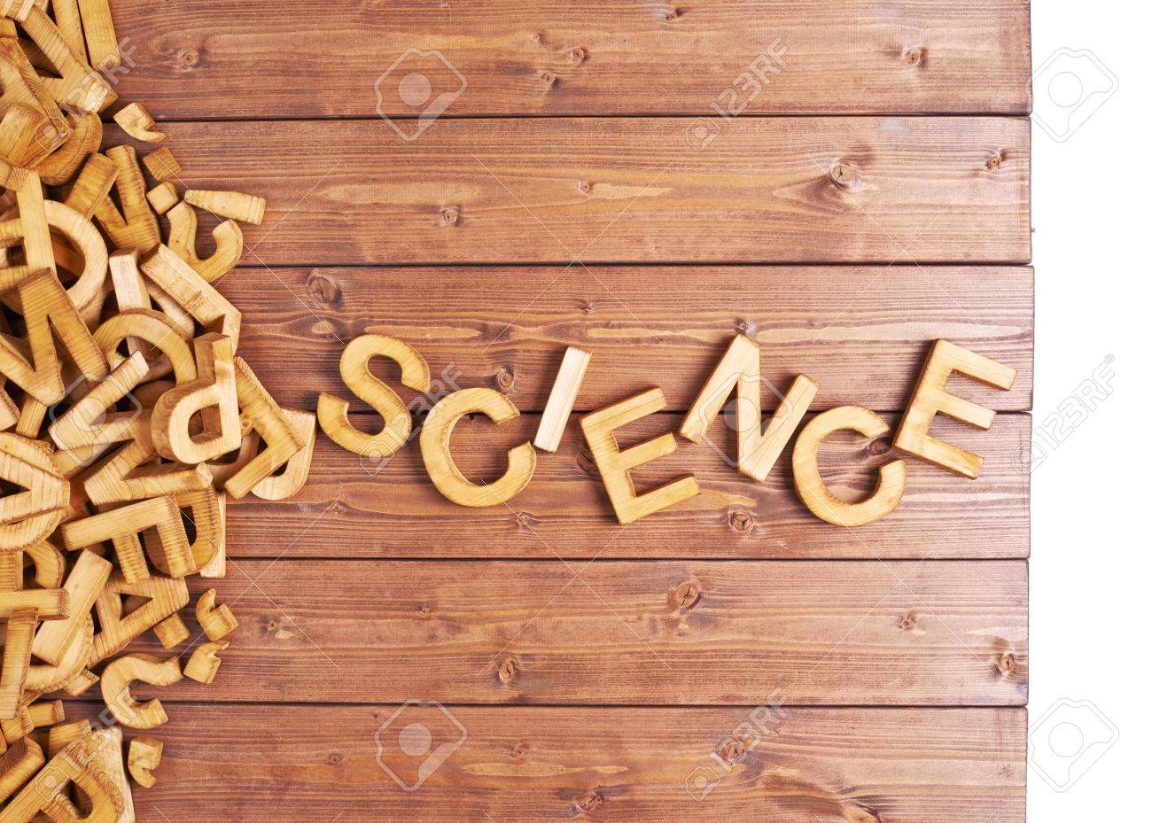 the word science in cool letters