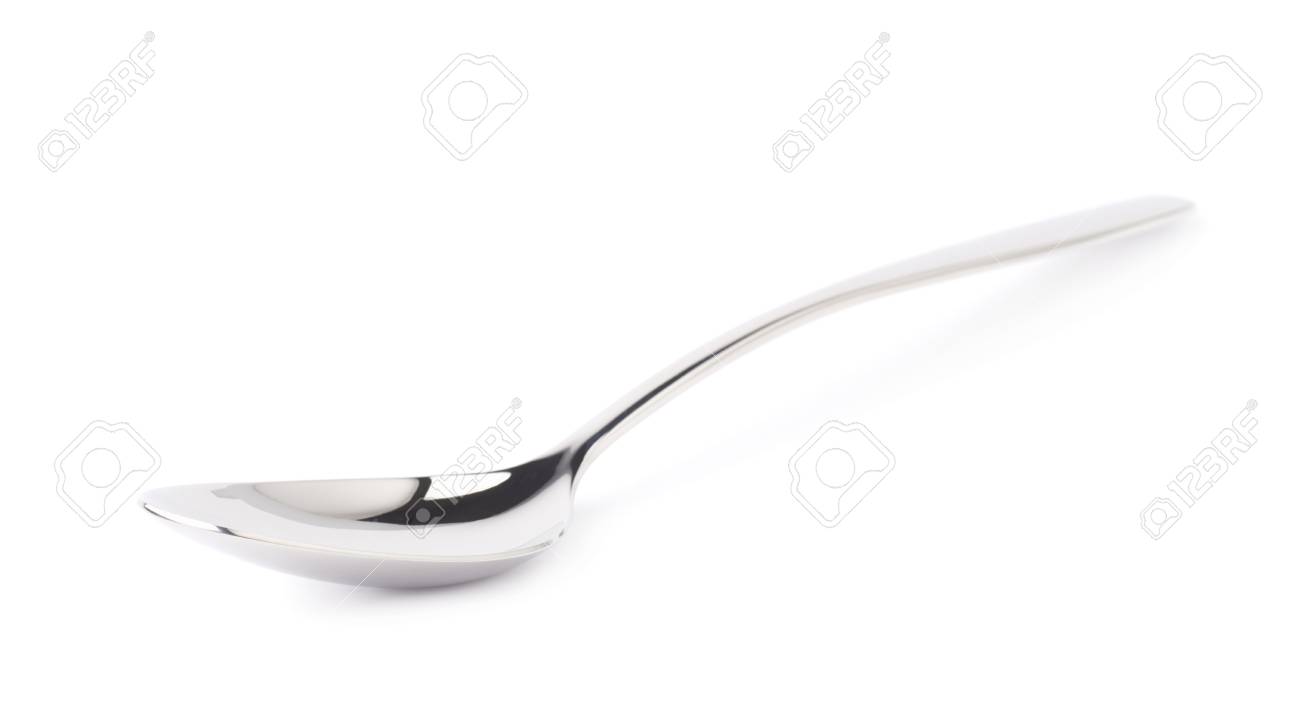Acciaio Inox Cucchiaio Da Cucina In Metallo Lucido Isolato Su Sfondo ... Acciaio Inox Cucchiaio Da Cucina In Metallo Lucido Isolato Su Sfondo ...