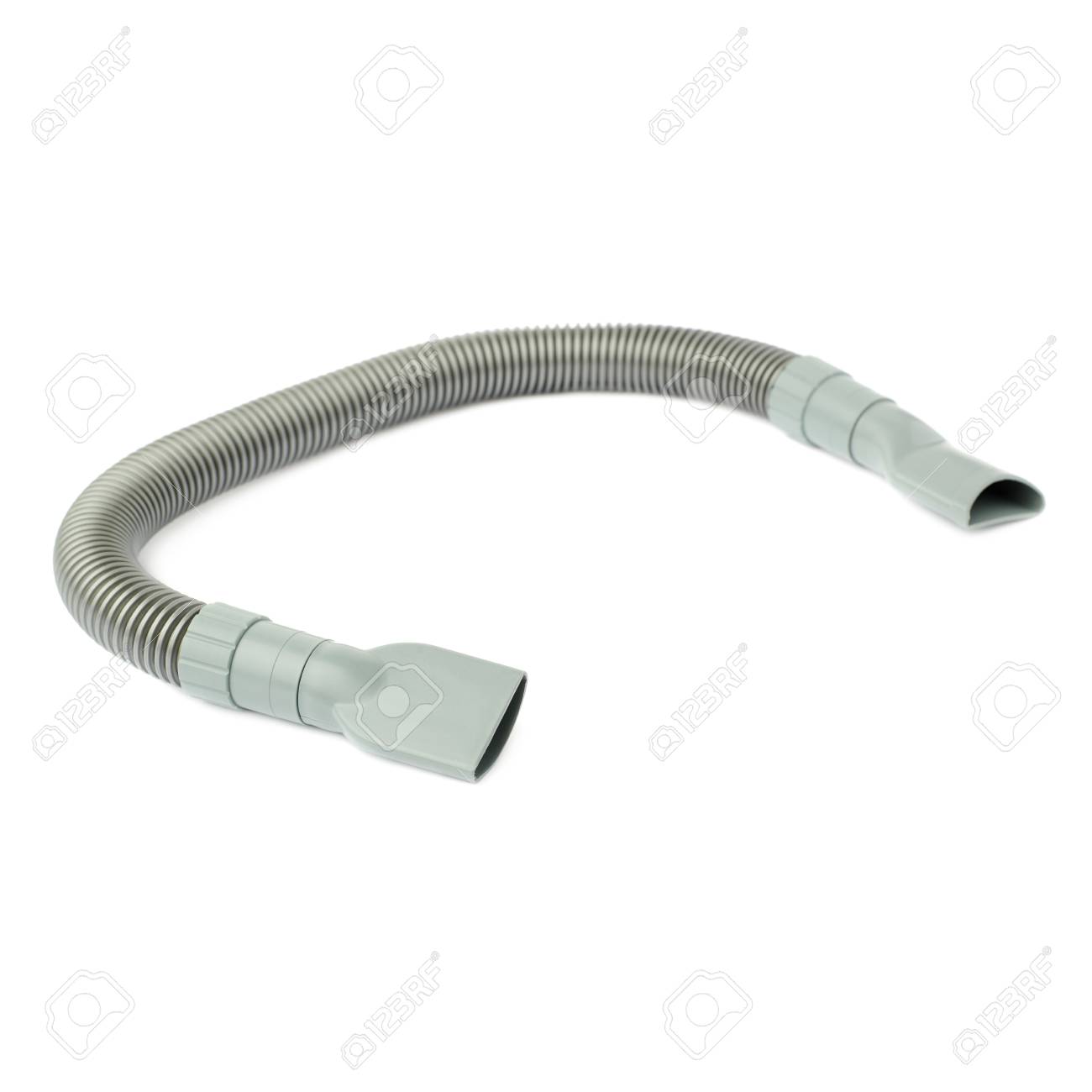 Gris à Main Petit Tuyau D'aspirateur Isolé Sur Fond Blanc Bras D'aspirateur Contre La Poussière Sur Le Fond Blanc