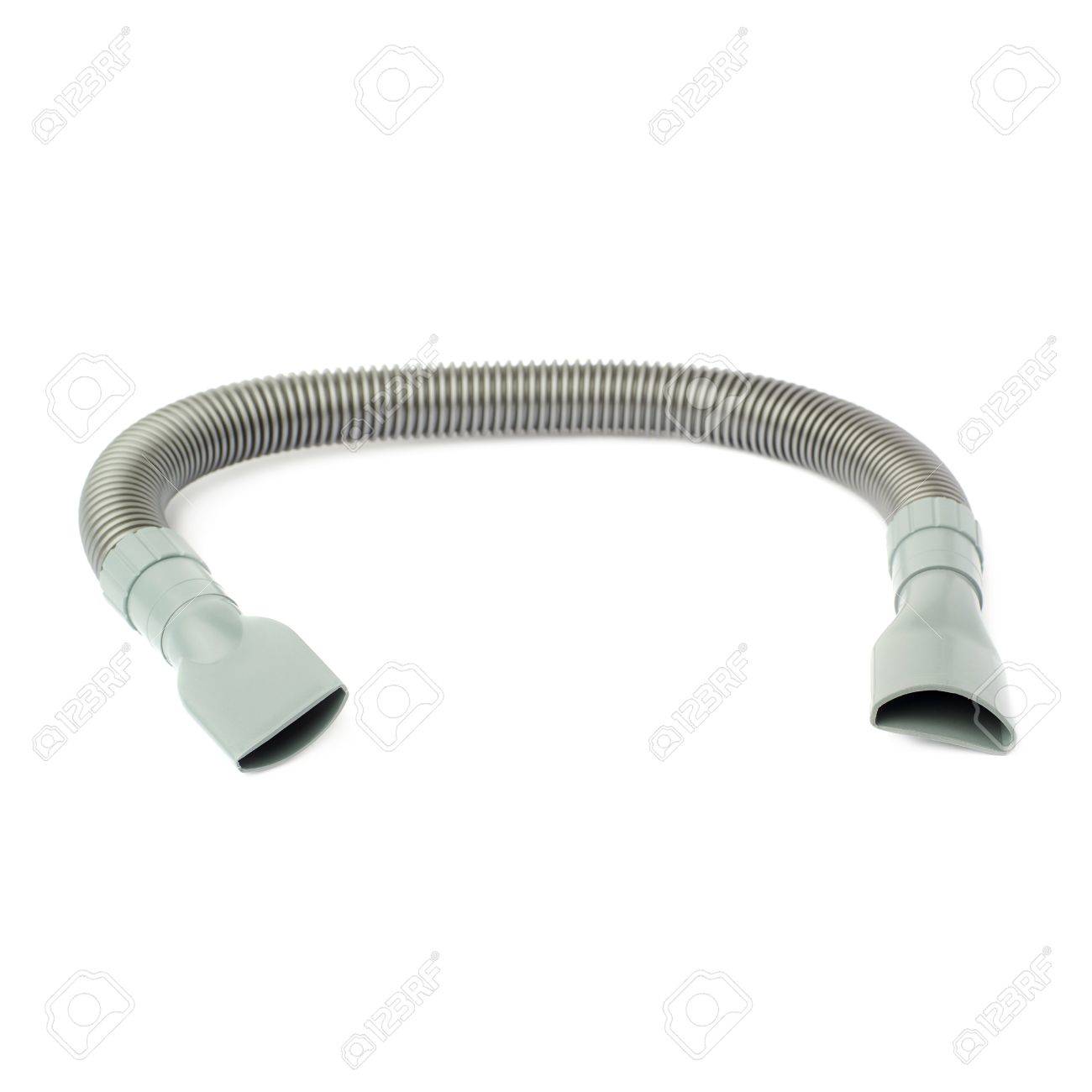 Gris à Main Petit Tuyau D'aspirateur Isolé Sur Fond Blanc Bras D'aspirateur Contre La Poussière Sur Le Fond Blanc