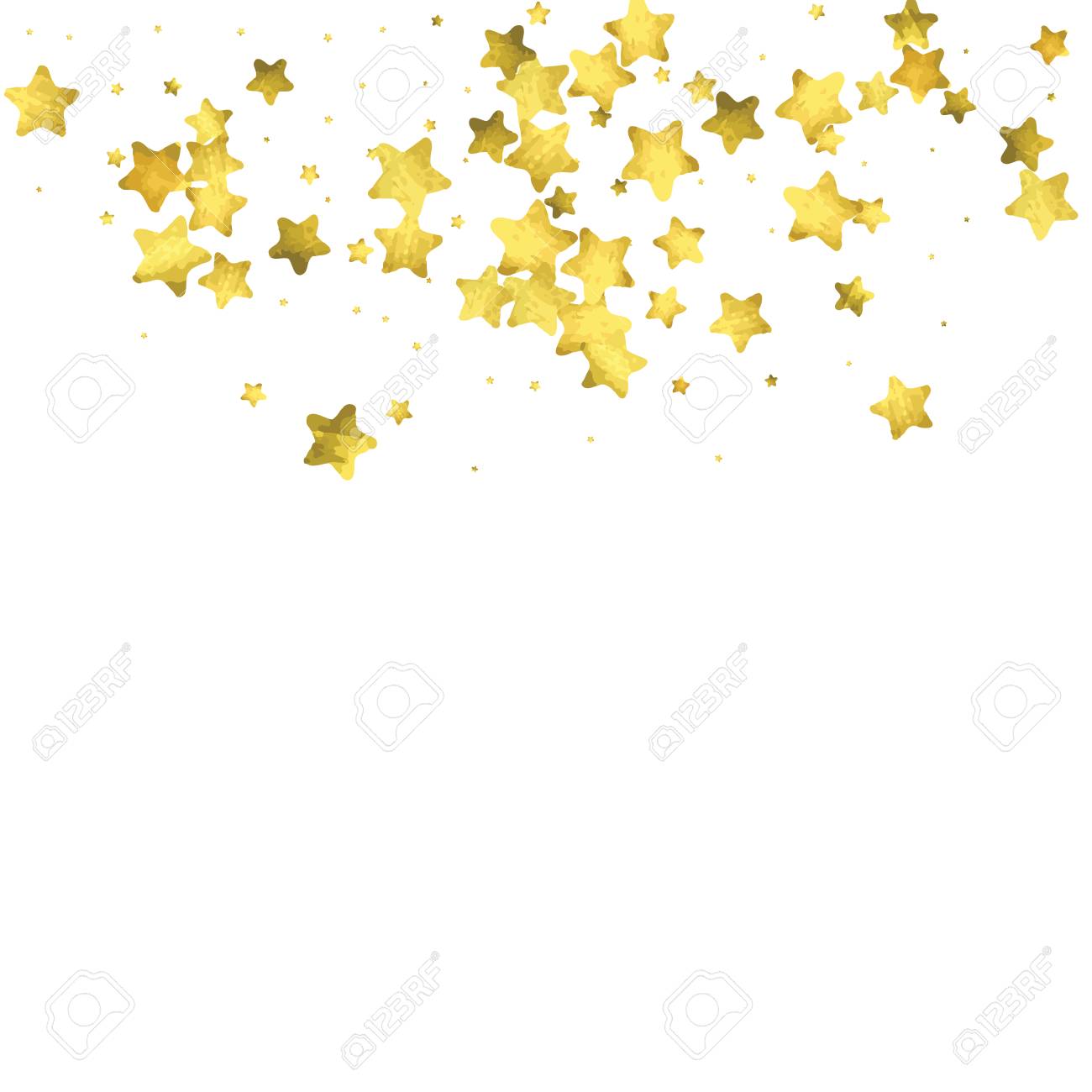 star confetti gold random confetti background bright design