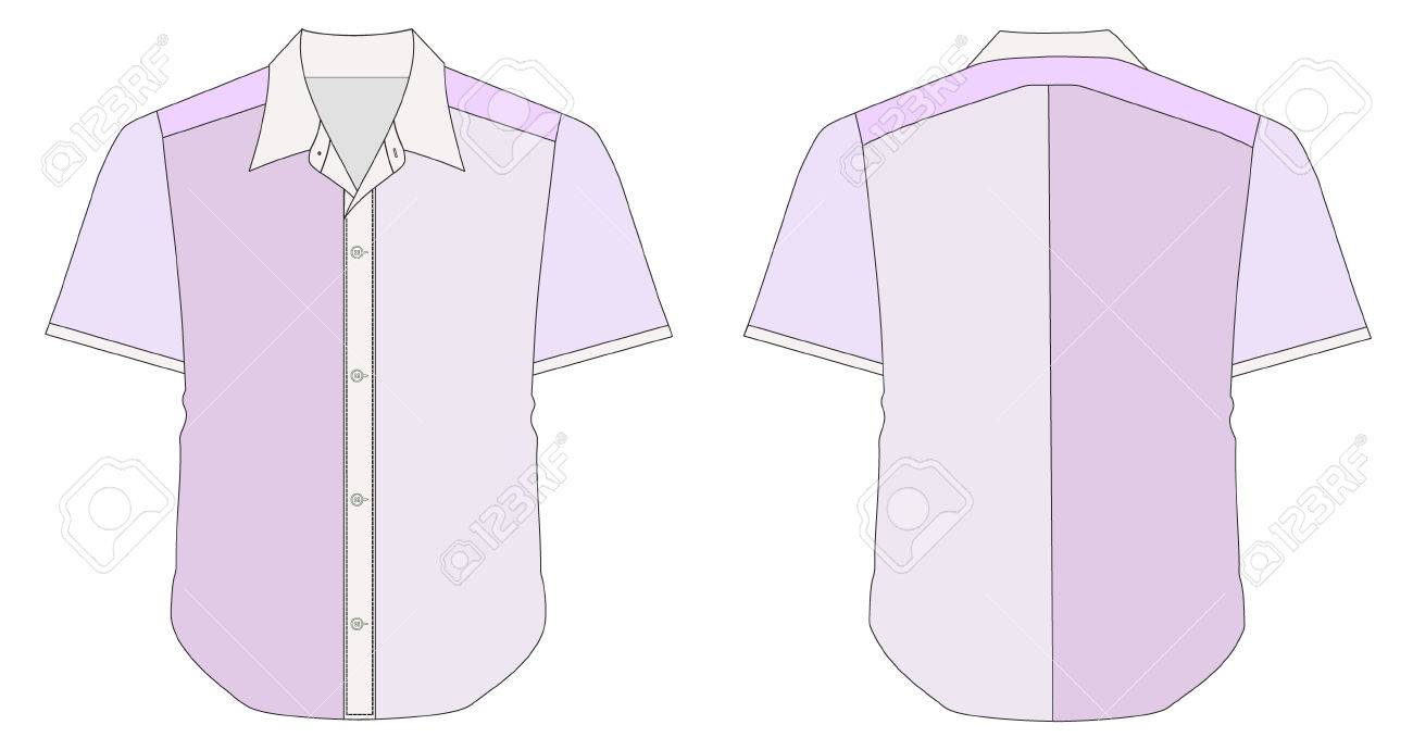 紫音の色ドレス シャツで襟のベクトル イラストのイラスト素材 ベクタ Image