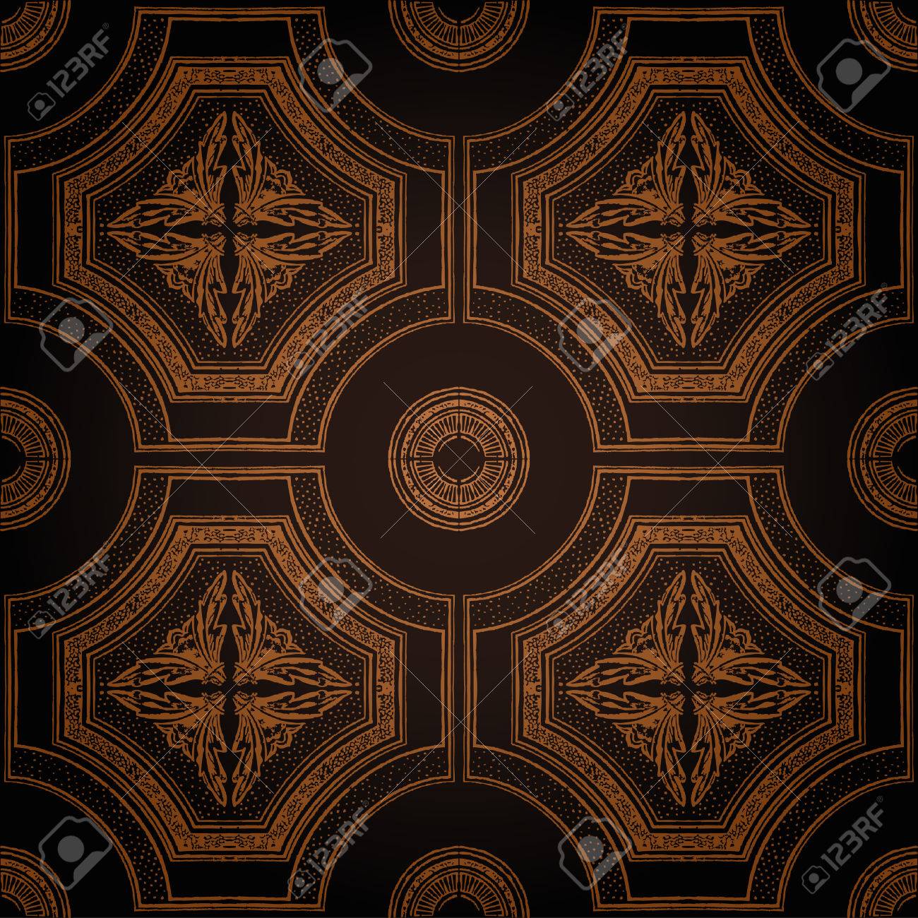 Ceiling Tile Seamless Vintage Decorative Black