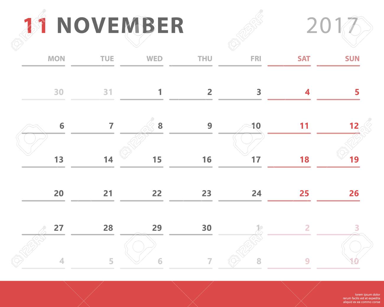 calendar that starts with monday