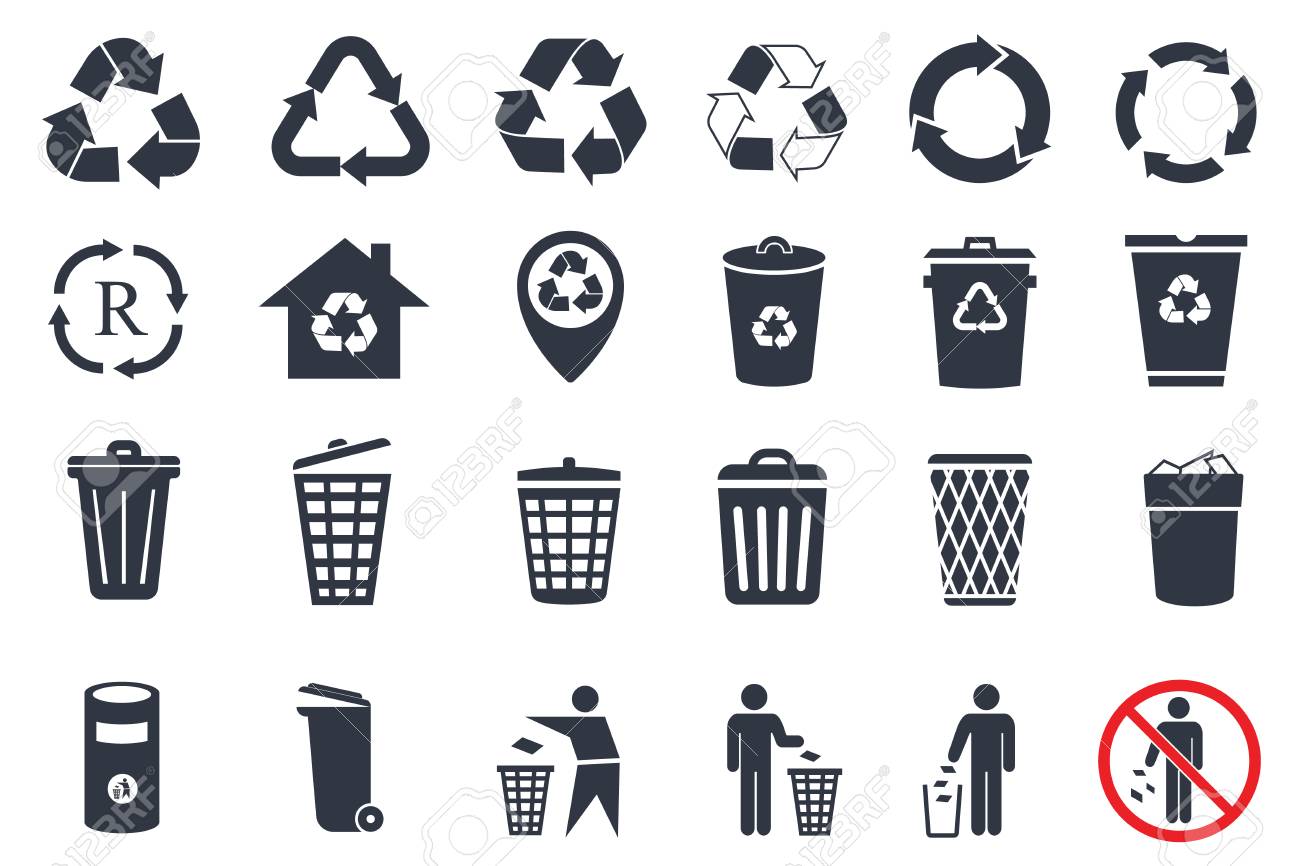 アイコンをゴミ箱し リサイクル マーク のイラスト素材 ベクタ Image