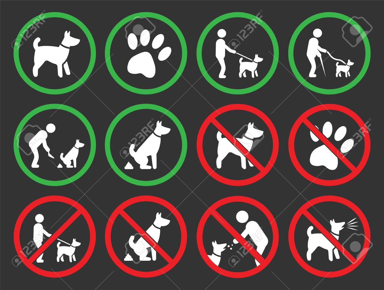 許可された犬と禁止された標識 の写真素材 画像素材 Image 92234376