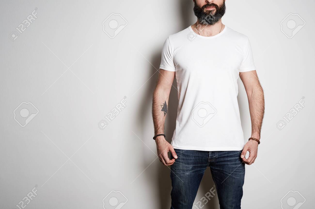 blank tshirt model