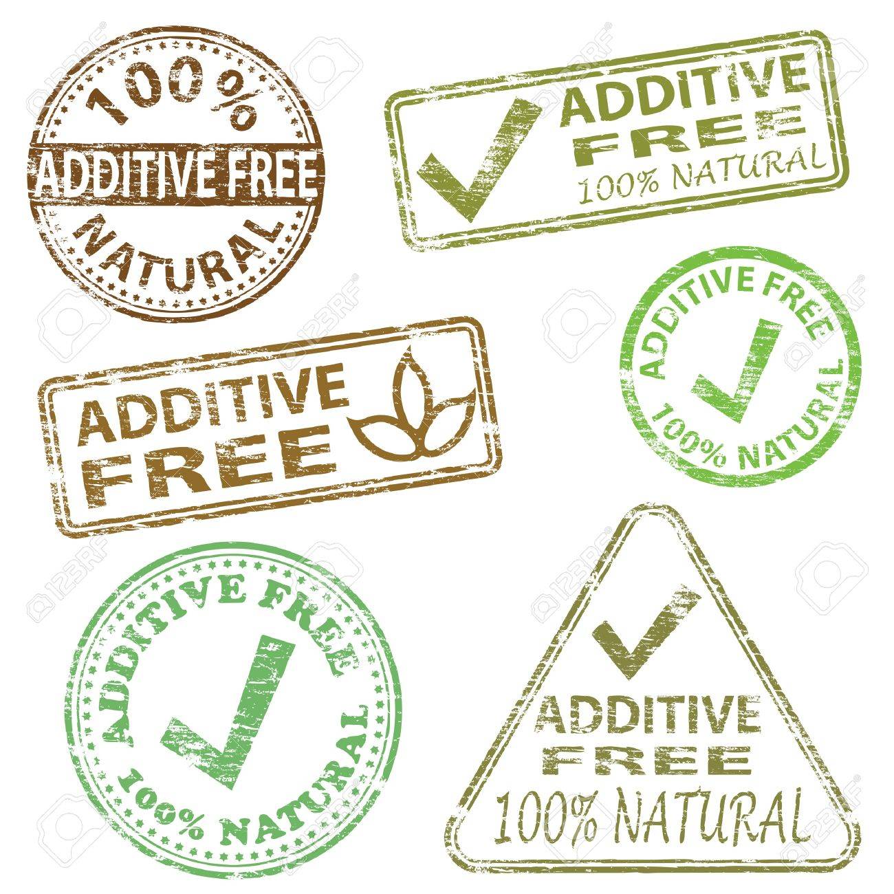 食品添加物自由 ゴム印ベクトル イラスト のイラスト素材 ベクタ Image