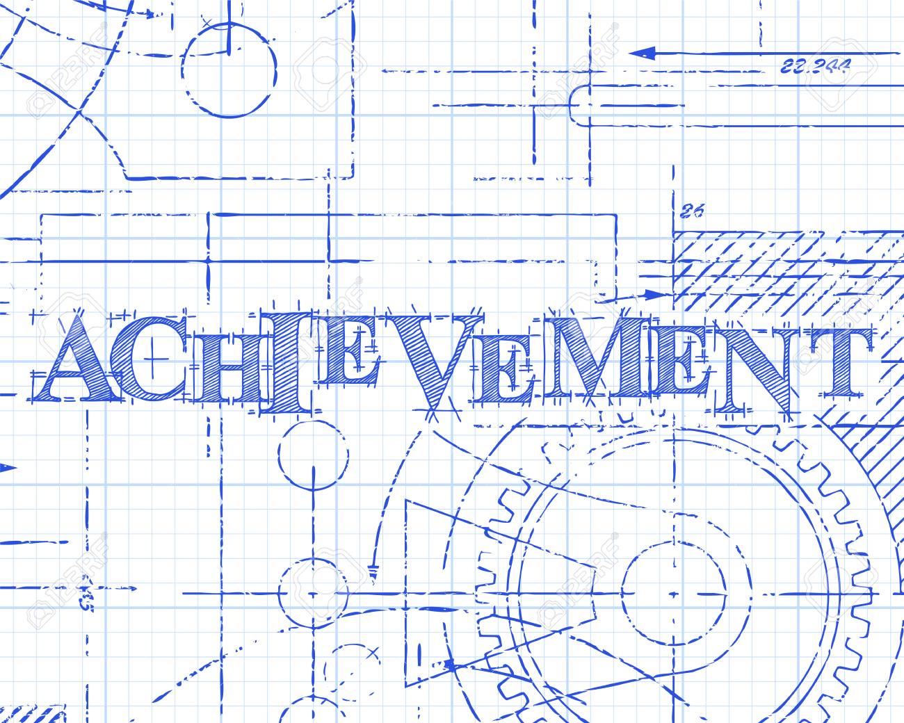 achievement sign and gear