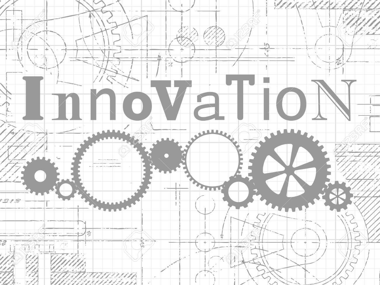 innovation sign and gear