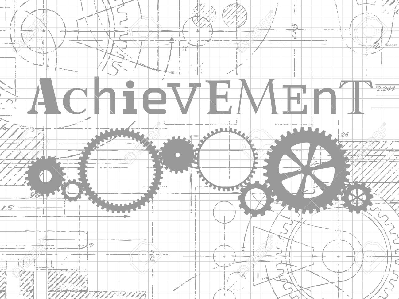 achievement sign and gear