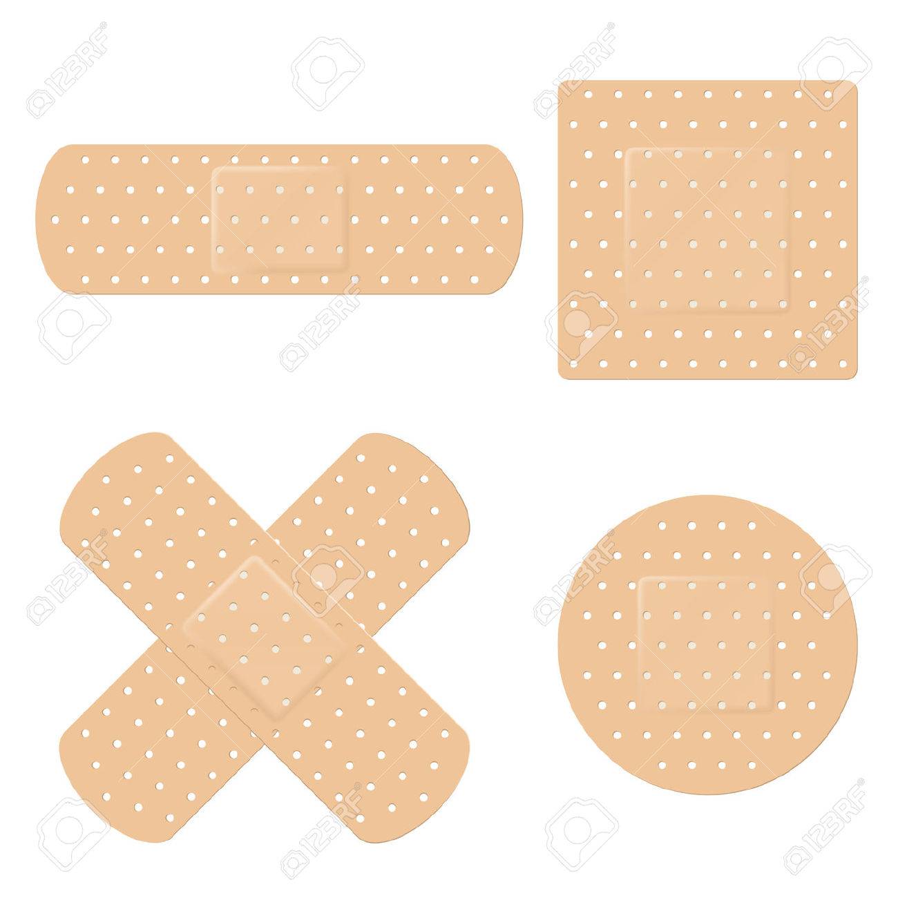 vector illustration of adhesive band aid strips royalty free