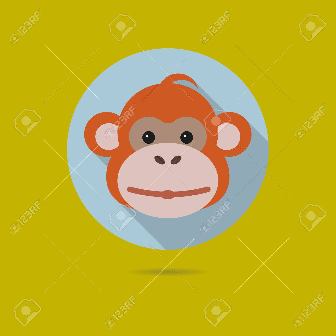Flat Design Icon Of Cute Orang Utan Monkey Face Royalty Free Cliparts Vectors And Stock Illustration Image Flat Design Icon Of Cute Orang Utan Monkey Face Royalty Free Cliparts Vectors And Stock Illustration Image