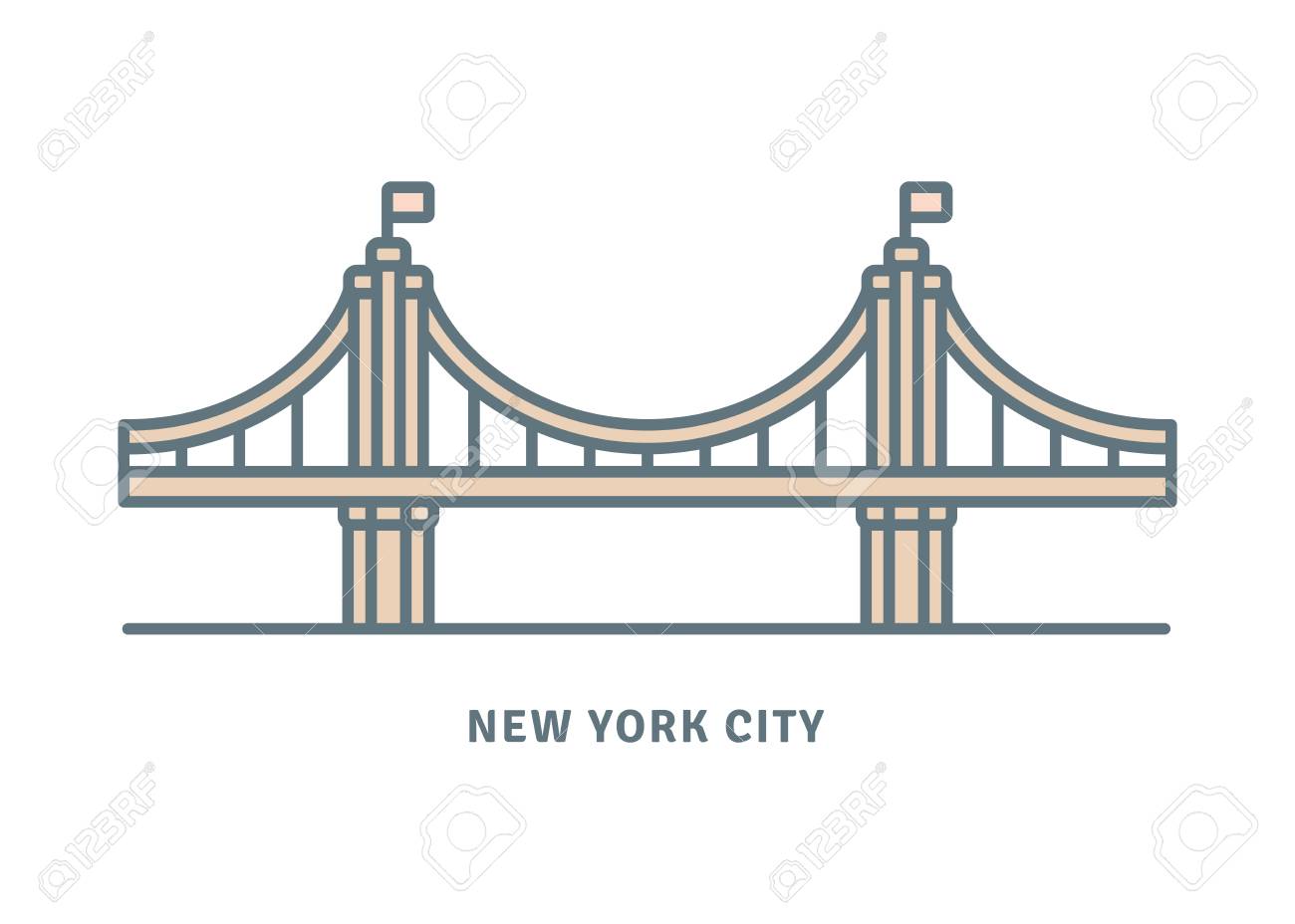 New York City Line Icon. Brooklyn Bridge Vector Illustration. Royalty Free SVG, Cliparts, Vectors, And Stock Illustration. Image 127726523. New York City Line Icon. Brooklyn Bridge Vector Illustration. Royalty Free SVG, Cliparts, Vectors, And Stock Illustration. Image 127726523.