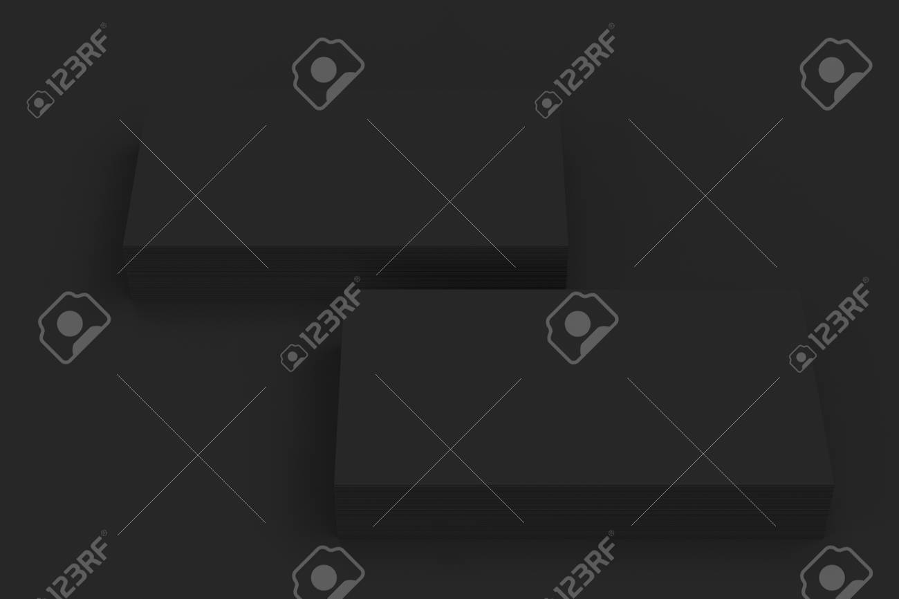 black background business cards