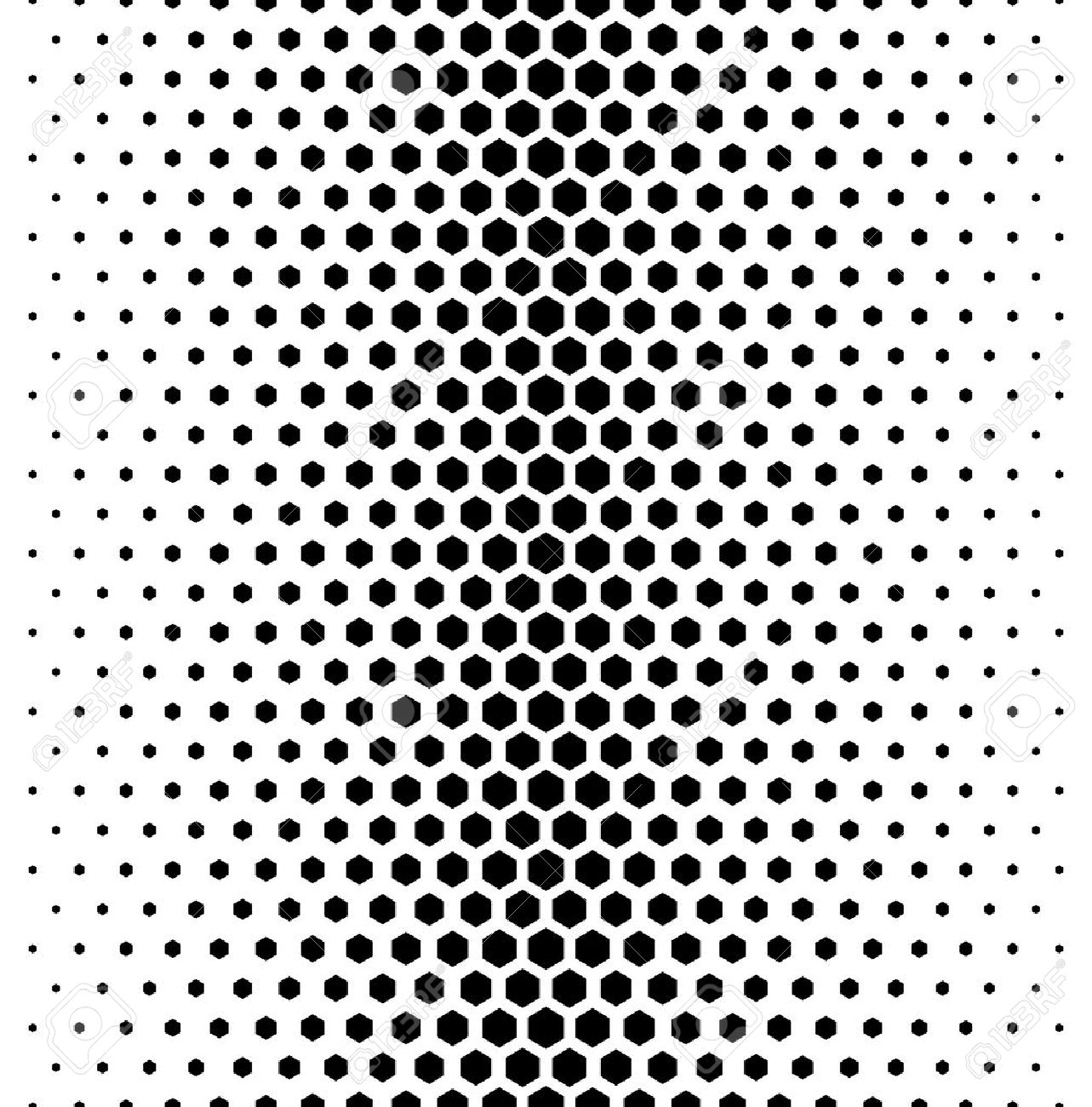 Vector modern tiles pattern. Abstract gradient op art seamless monochrome background with hexagon - 45352207 Vector modern tiles pattern. Abstract gradient op art seamless monochrome background with hexagon - 45352207