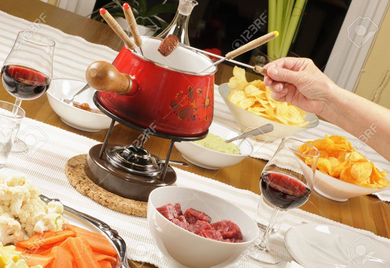 Fondue Bourguignonne Stock Photo Picture And Royalty Free Image