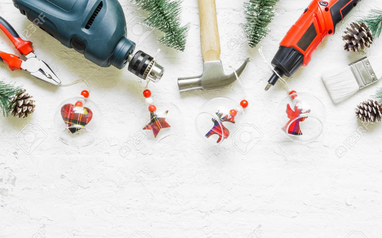 Merry Christmas And Happy New Years Handy Constrcution Tools Stock Photo Picture And Royalty Free Image Image