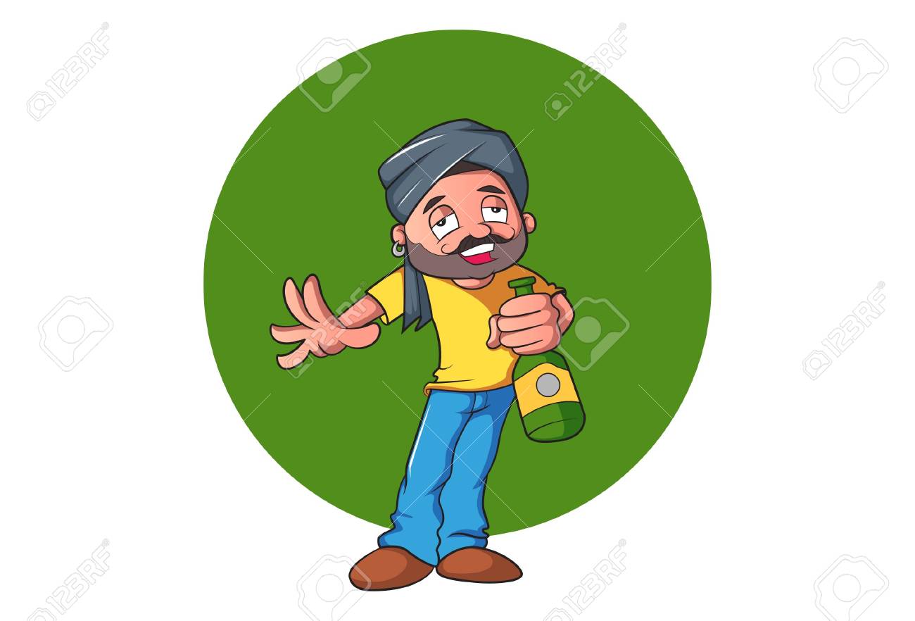 Vector Cartoon Illustration Of Punjabi Man With Alcohol Bottle. Isolated On White Background. Royalty Free SVG, Cliparts, Vectors, And Stock Illustration. Image 115137819. Vector Cartoon Illustration Of Punjabi Man With Alcohol Bottle. Isolated On White Background. Royalty Free SVG, Cliparts, Vectors, And Stock Illustration. Image 115137819.