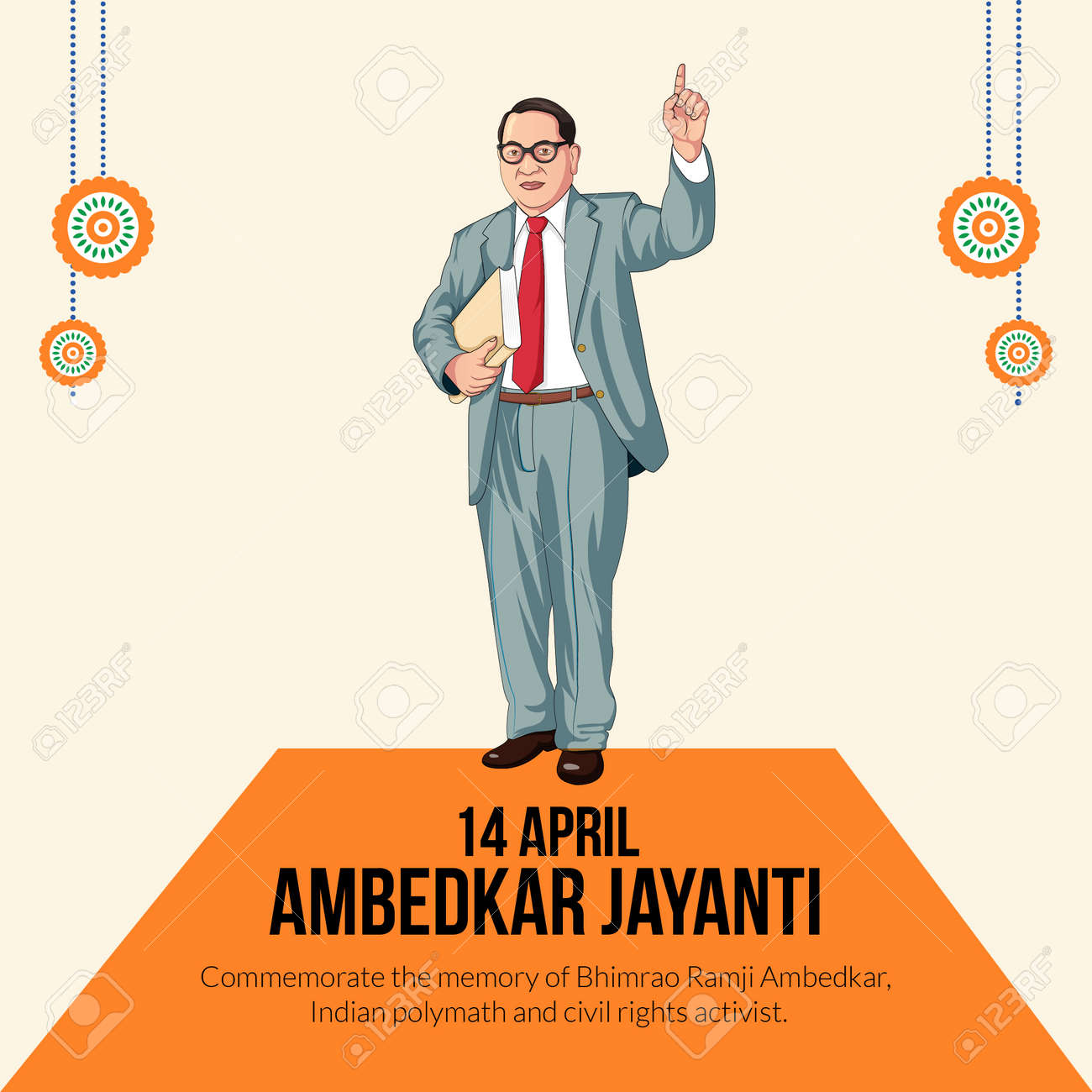 Banner Design Of Happy Ambedkar Jayanti Template. Royalty Free SVG,  Cliparts, Vectors, and Stock Illustration. Image 185019411.