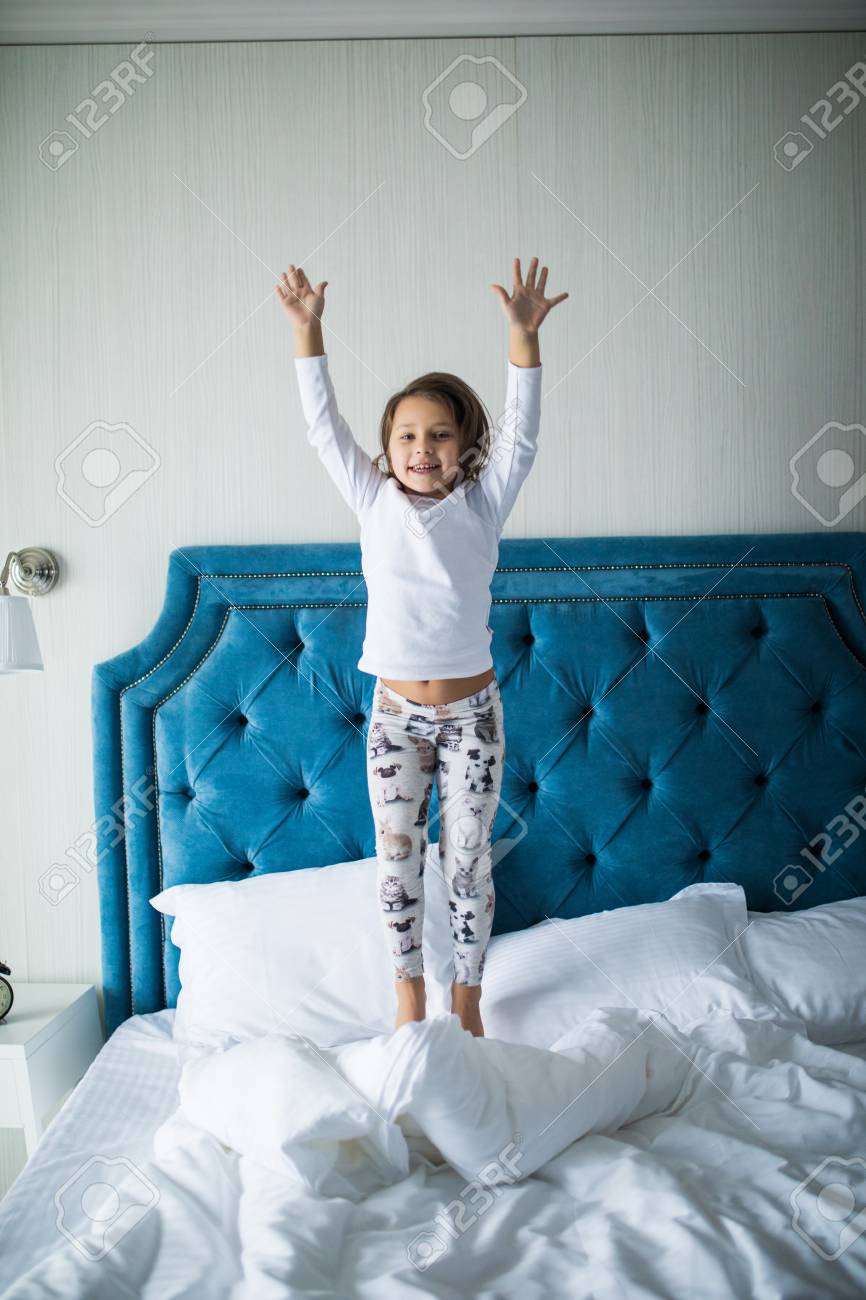 white bed for little girl