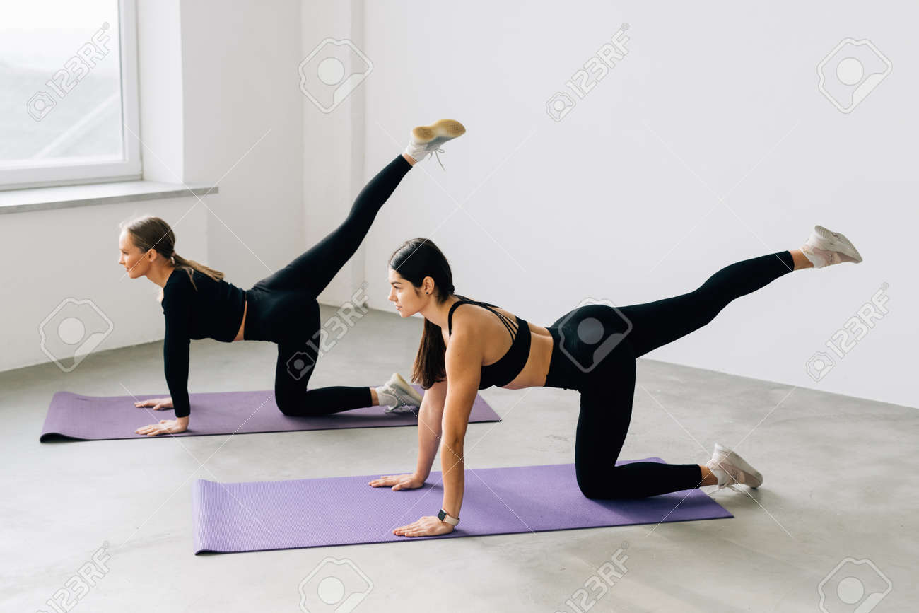 mture woman sport group Fitness, Stretching Practice, Group Of Two Attractive Mature Women Working  Out In Sports Club, Doing Balance Exercise For Abs And Back Muscles In  Class, Full Length Stock Photo, Picture and Royalty Free