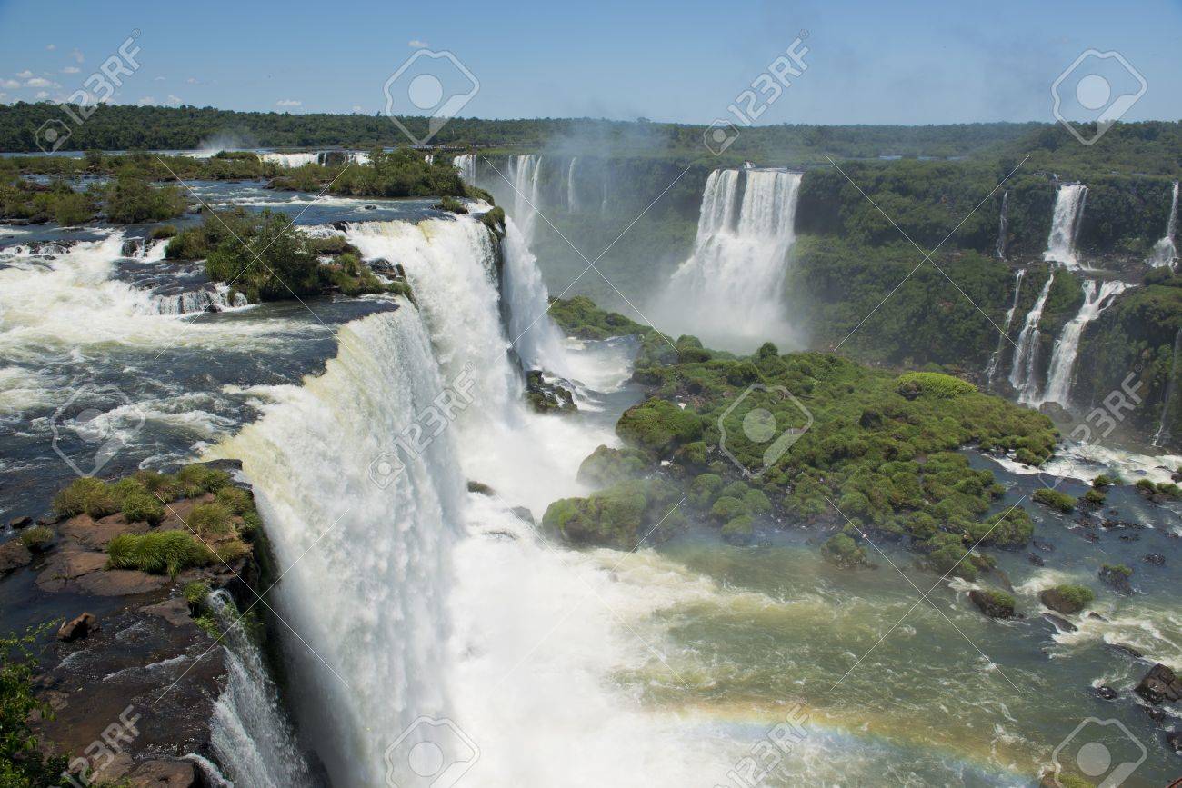the magnificent garganta del diablo at the iguazu falls, one of the seven natural wonders of the world - 17157254 the magnificent garganta del diablo at the iguazu falls, one of the seven natural wonders of the world - 17157254