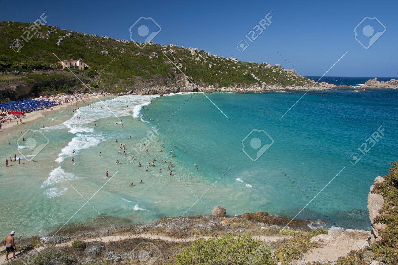 The Beach Of Rena Bianca In Santa Teresa Di Gallura In Sardinia