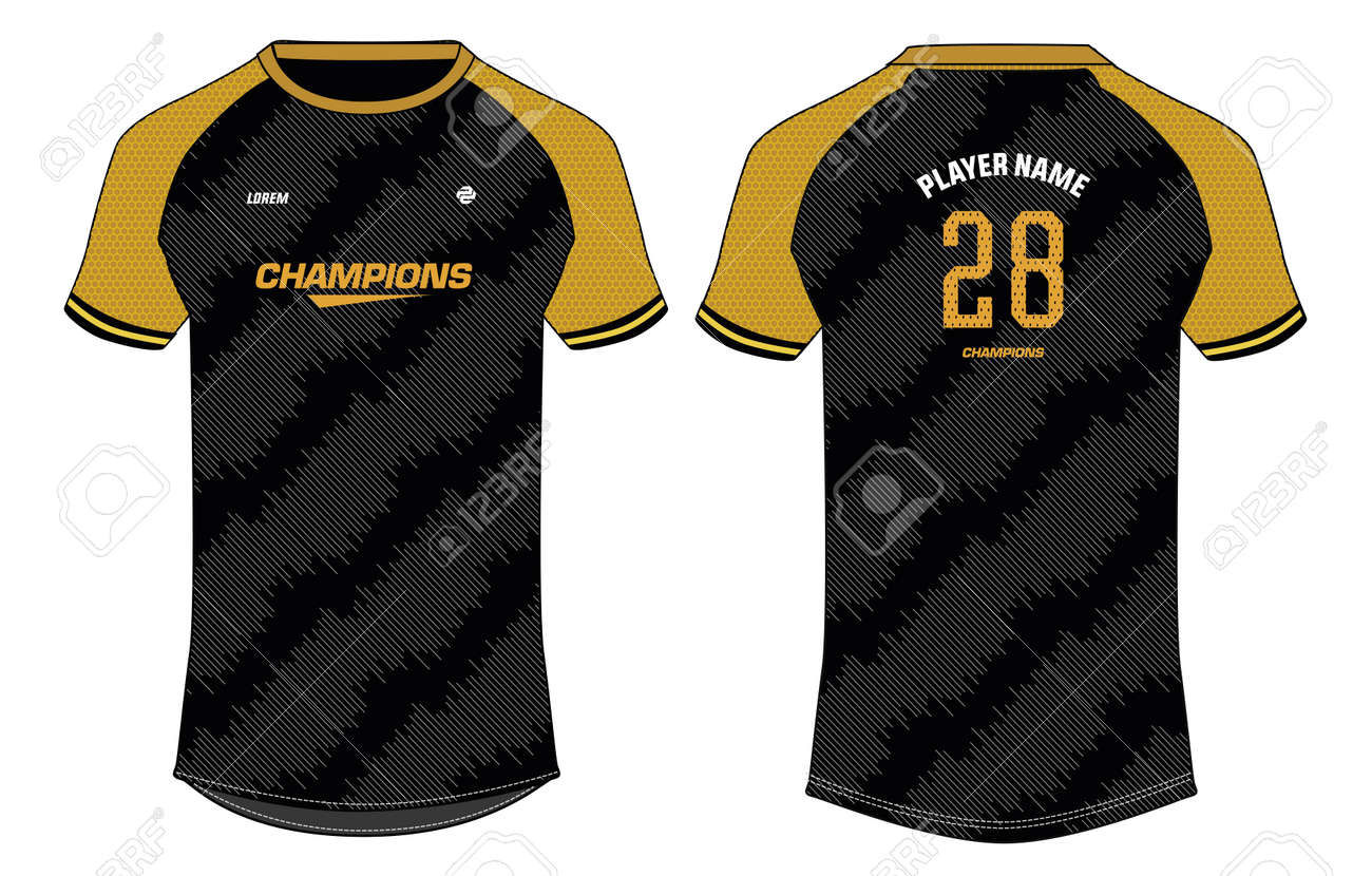Download Sports Jersey T Shirt Design Concept Vector Template Cricket Royalty Free Cliparts Vectors And Stock Illustration Image 163863491