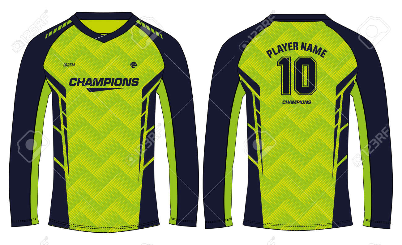 long sleeve jersey template