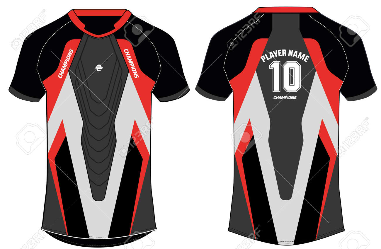 Download Sports Jersey T Shirt Design Concept Vector Template Football Royalty Free Cliparts Vectors And Stock Illustration Image 165143676