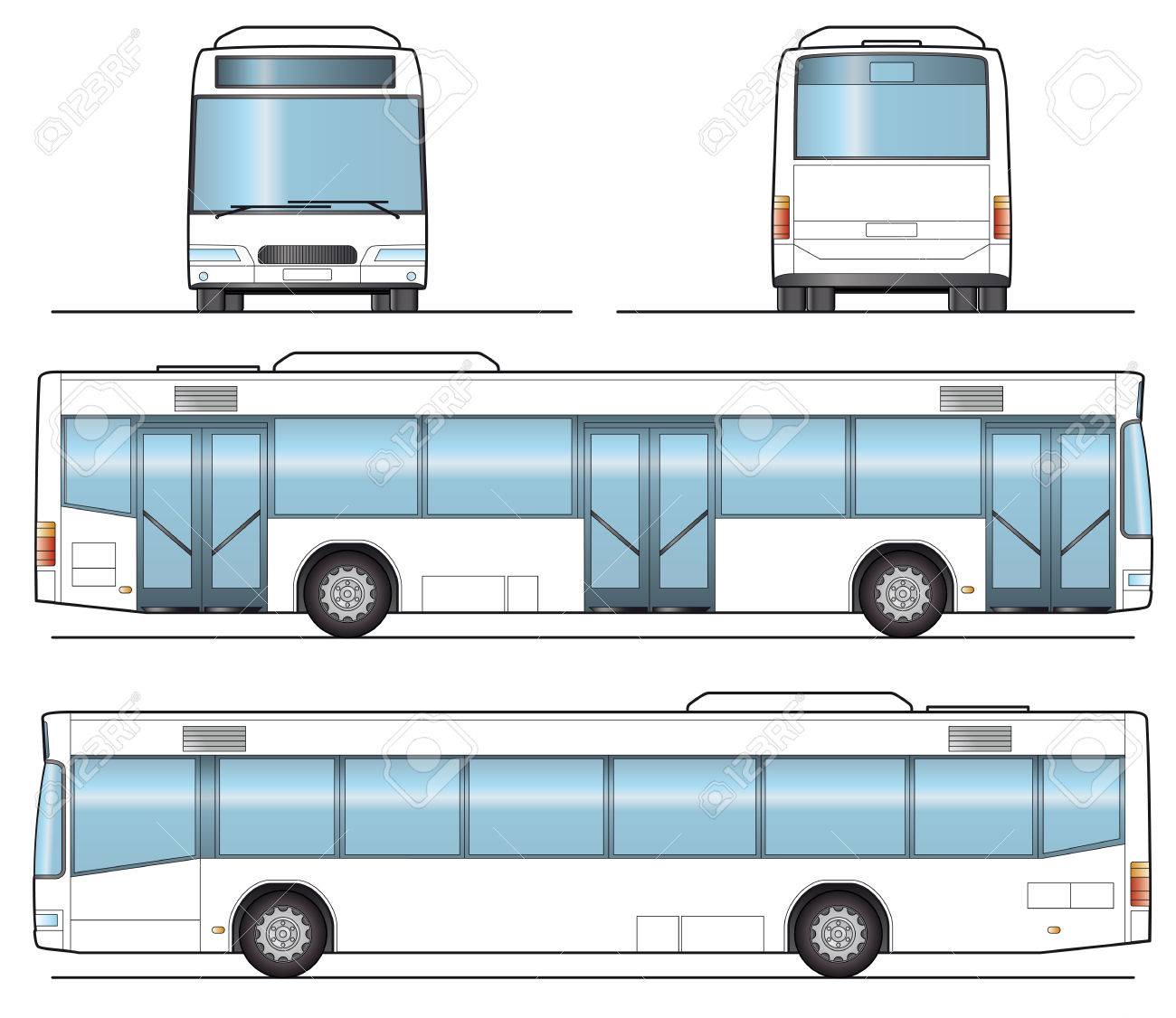 public bus template royalty free cliparts vectors and stock