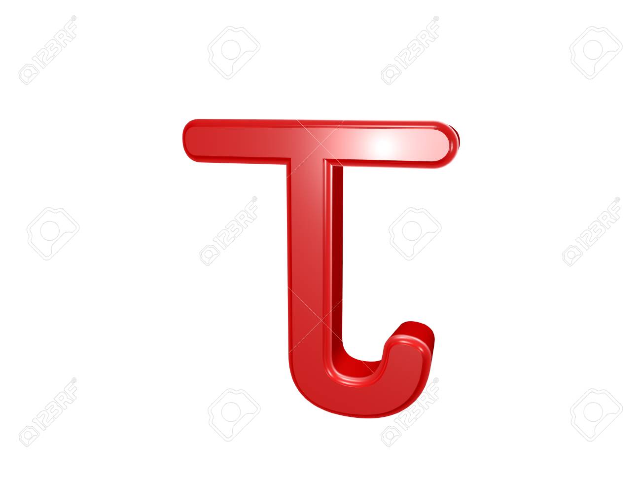 tau greek letter isolated on white 3d illustration stock photo tau greek letter