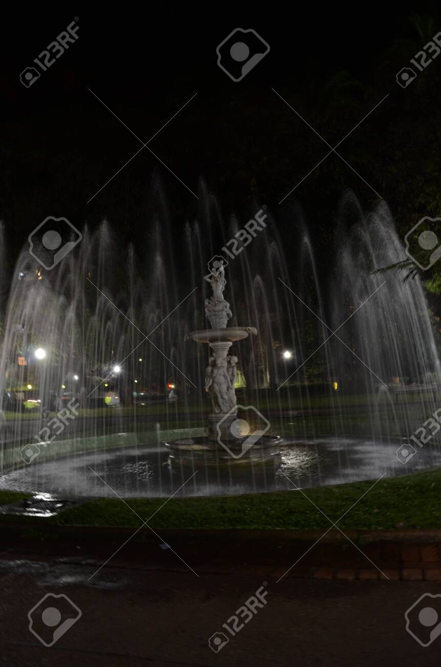 Praça da Liberdade (translated as Liberty Square) at Belo Horizonte in the state of Minas Gerais in Brazil at night with water fountain on - 151517266 Praça da Liberdade (translated as Liberty Square) at Belo Horizonte in the state of Minas Gerais in Brazil at night with water fountain on - 151517266
