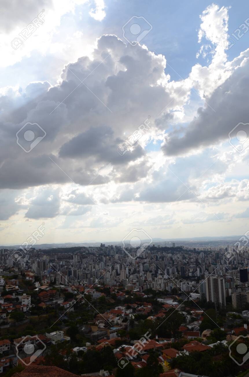 Landscape of the city of Belo Horizonte, State of Minas Gerais, Brazil at a sunny day with blue sky at 3pm in the spring - 151517193 Landscape of the city of Belo Horizonte, State of Minas Gerais, Brazil at a sunny day with blue sky at 3pm in the spring - 151517193