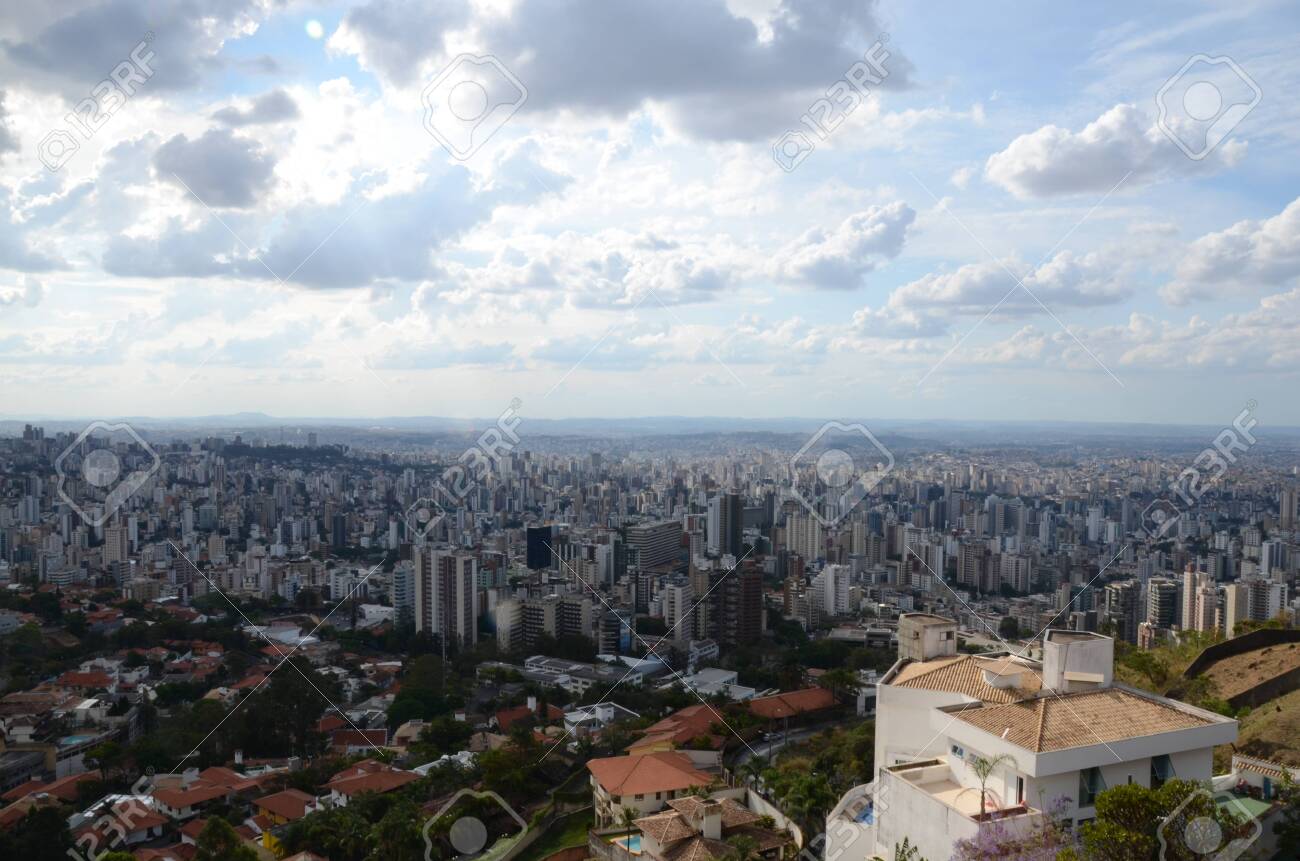Landscape of the city of Belo Horizonte, State of Minas Gerais, Brazil at a sunny day with blue sky at 3pm in the spring - 151517334 Landscape of the city of Belo Horizonte, State of Minas Gerais, Brazil at a sunny day with blue sky at 3pm in the spring - 151517334