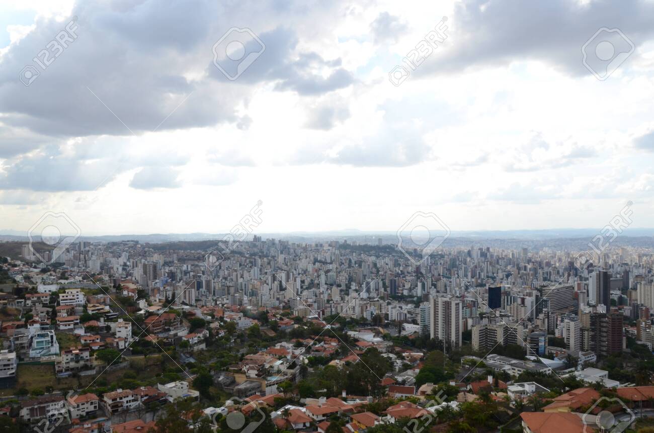 Landscape of the city of Belo Horizonte, State of Minas Gerais, Brazil at a sunny day with blue sky at 3pm in the spring - 151517296 Landscape of the city of Belo Horizonte, State of Minas Gerais, Brazil at a sunny day with blue sky at 3pm in the spring - 151517296