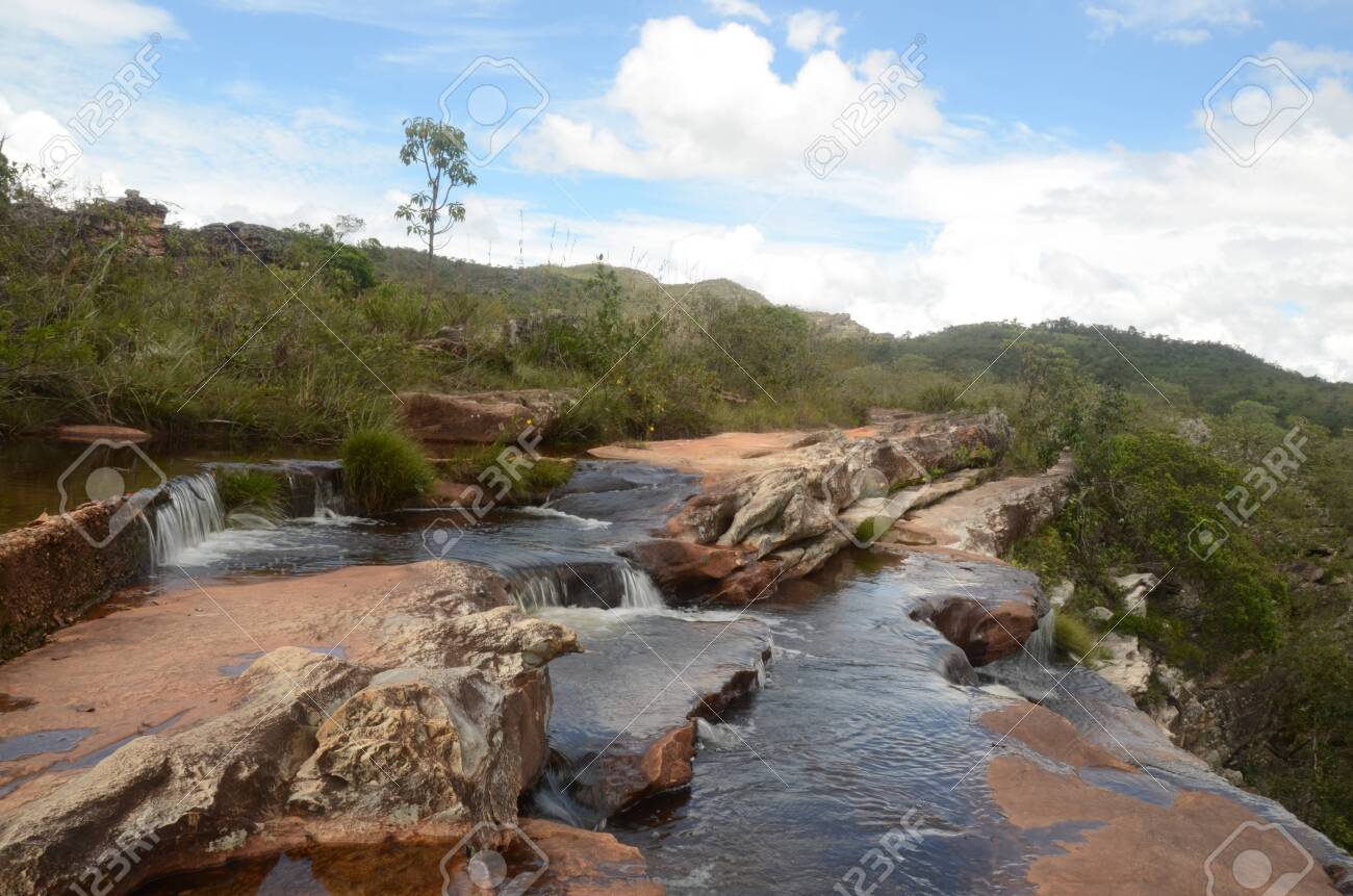 Top of Waterfall in Milho Verde in the state of Minas Gerais called Cachoeira do Moinho (translated to Watermill Waterfall) - 151845928 Top of Waterfall in Milho Verde in the state of Minas Gerais called Cachoeira do Moinho (translated to Watermill Waterfall) - 151845928