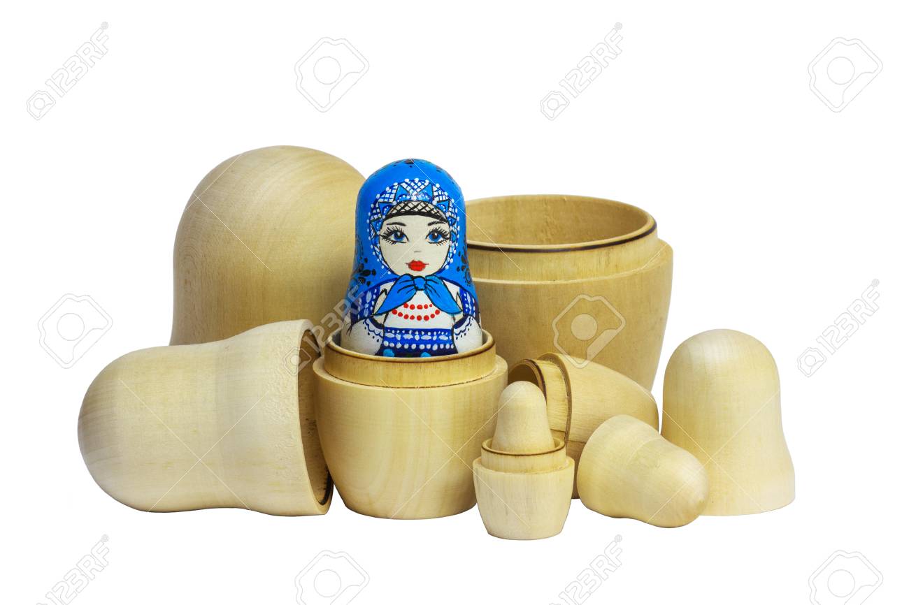 マトリョーシカ伝統的なロシアと人形を絵のブランク きれいなマトリョーシカ の写真素材 画像素材 Image