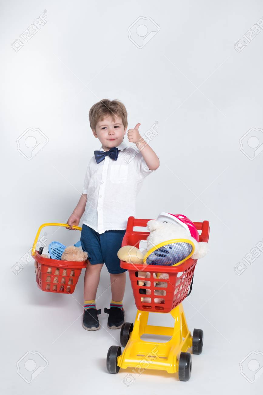 kids shopping basket