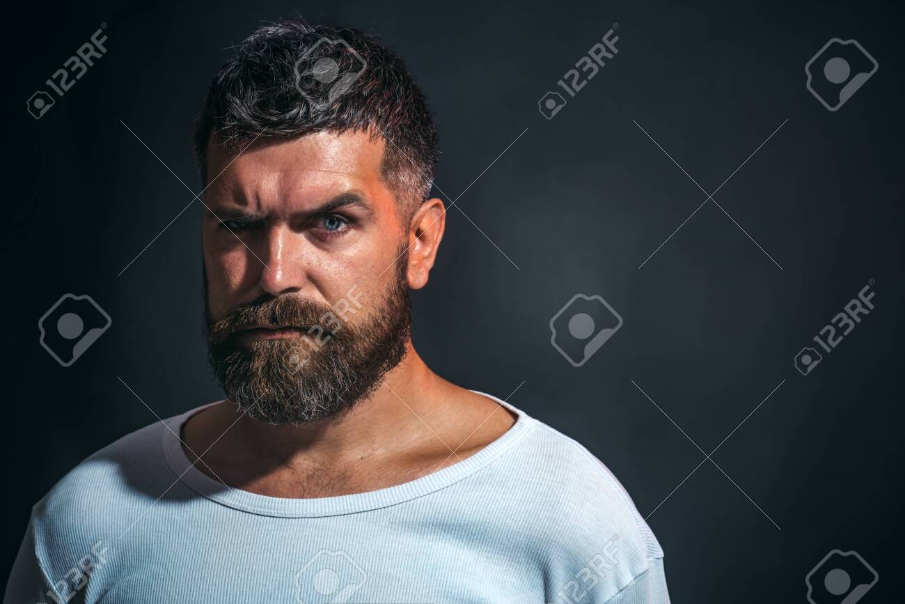 Sexy Look Of Male Model Man Stylish Hipster Brutal Man With