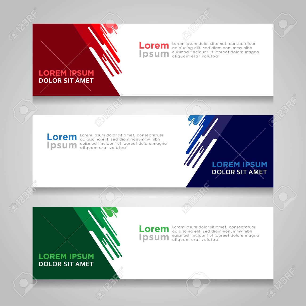 vector abstract design web banner template web design elements website banner template