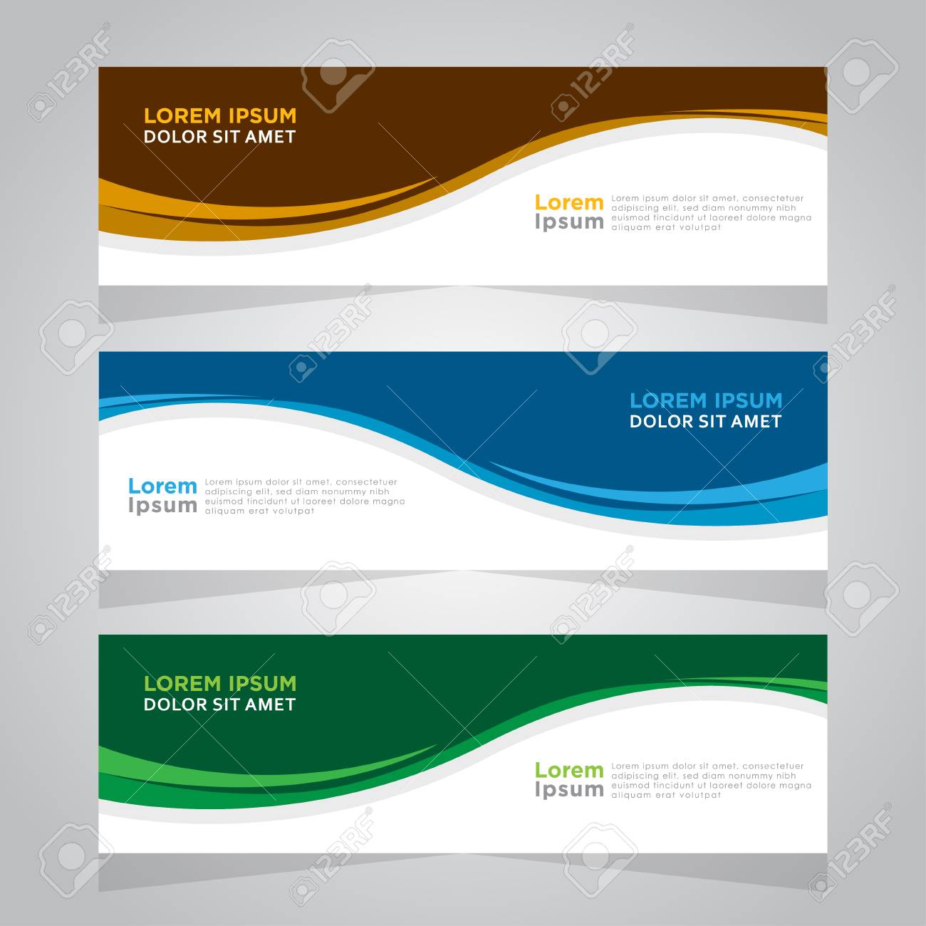 vector abstract design web banner template web design elements website banner template