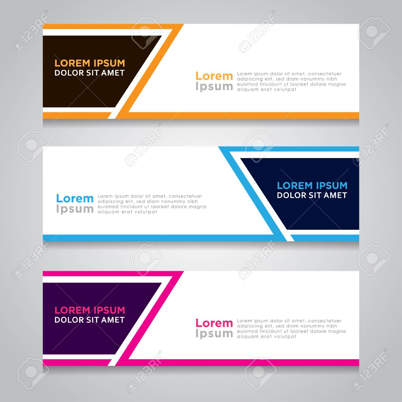 vector abstract design web banner template web design elements