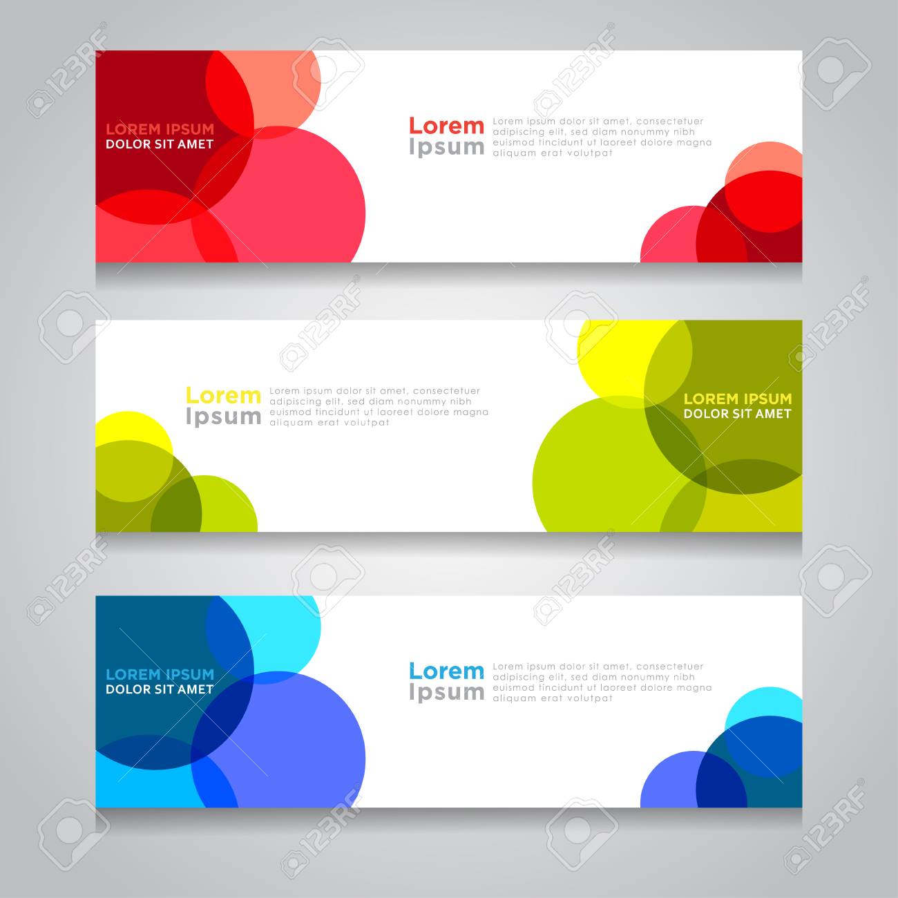 Vector Abstract Design Web Banner Template. Web Design Elements - Header  Design. Abstract Geometric Web Banner Template On Grey Background.  Collection Of Web Banner Design Template. Stock Photo, Picture and Royalty  Free, image size:1300x1300