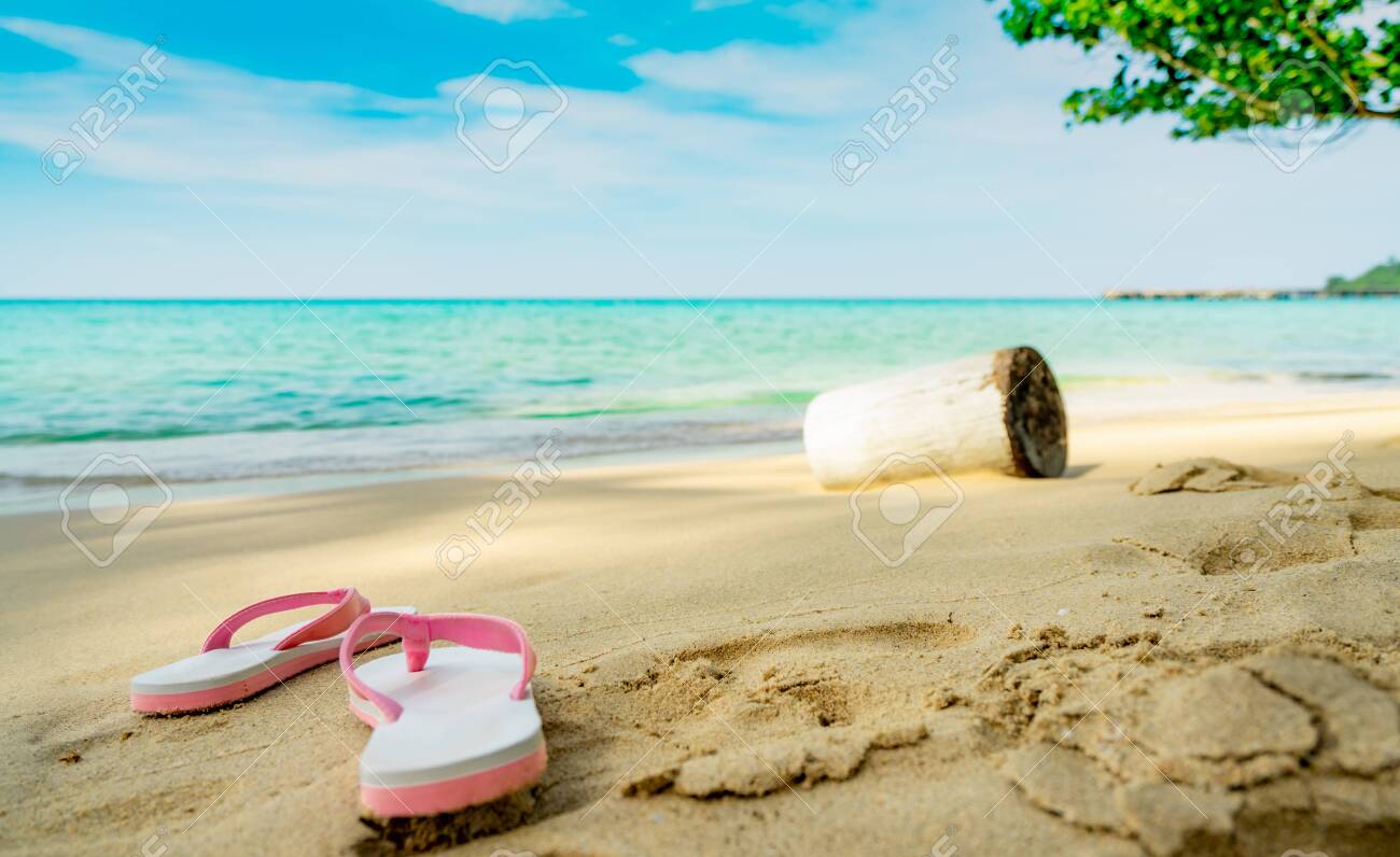 pink and white sandals